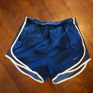 Blue nike running shorts